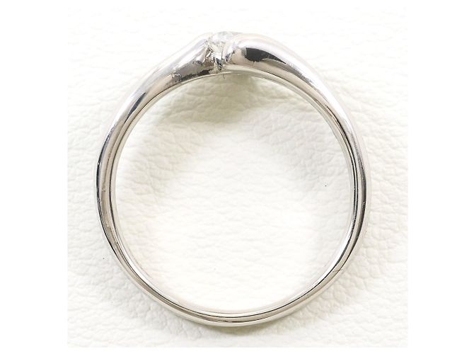 Autre Marque PT900 Platin-Ehering mit Diamant - Ansicht 3