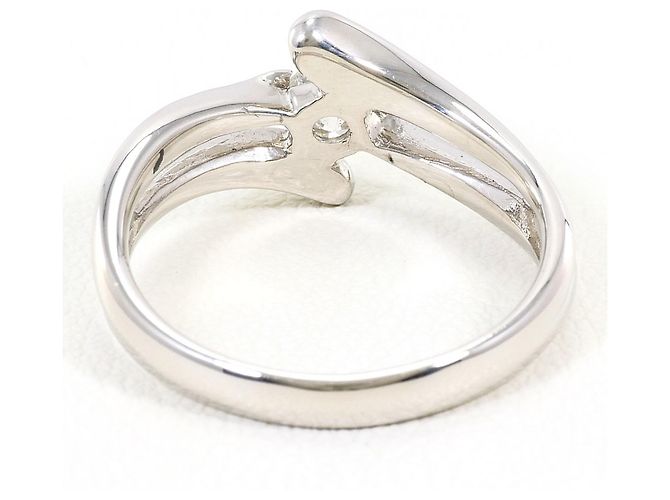 Autre Marque PT900 Platin-Ehering mit Diamant - Ansicht 4