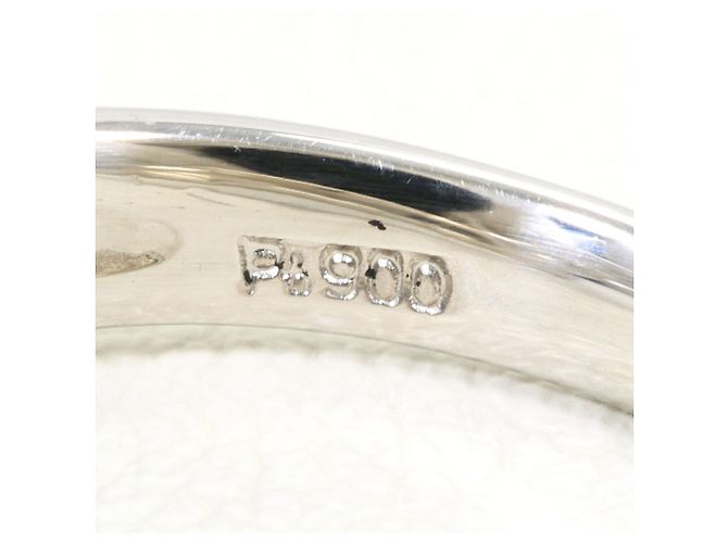 Autre Marque PT900 Platin-Ehering mit Diamant - Ansicht 5