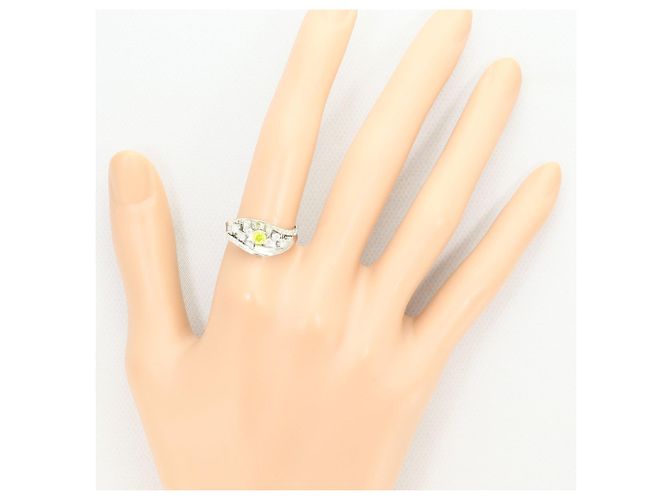 Autre Marque PT950 Platinbandring mit gelbem Diamanten - Ansicht 7