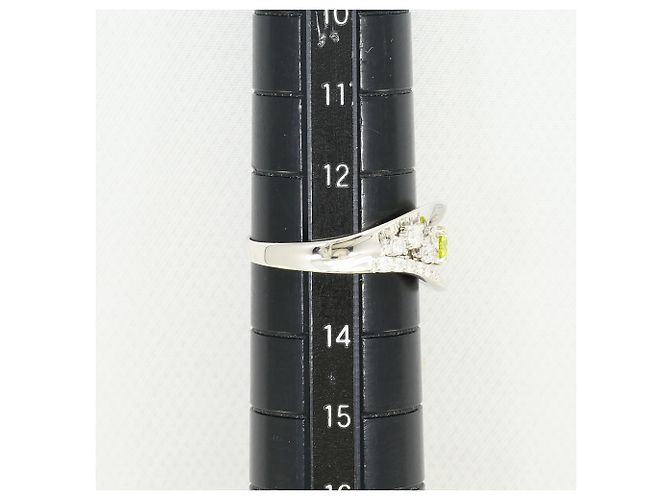 Autre Marque PT950 Platinbandring mit gelbem Diamanten - Ansicht 8