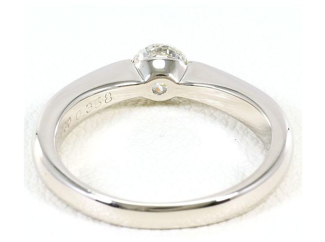 Autre Marque Platin-Ring mit Diamant - Ansicht 4