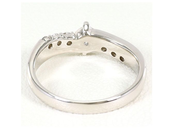 Autre Marque PT900 Platinring mit Diamant - Ansicht 4