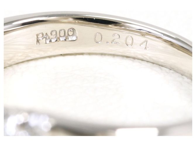 Autre Marque PT900 Platinring mit Diamant - Ansicht 5