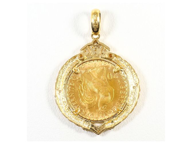 Autre Marque Pendente in oro giallo 18K e diamanti - vista 3
