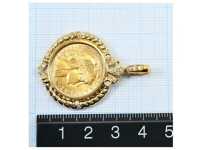 Autre Marque Pendente in oro giallo 18K e diamanti - vista 5