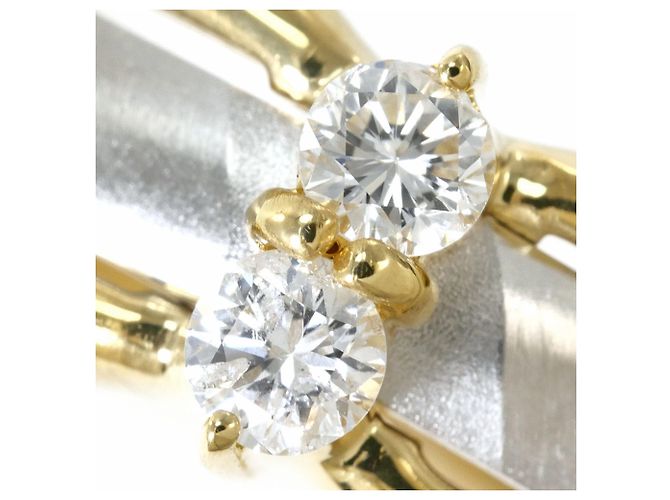 Autre Marque Ehering aus PT900 Platin und 18K Gelbgold - Ansicht 2