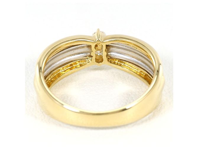 Autre Marque Ehering aus PT900 Platin und 18K Gelbgold - Ansicht 4