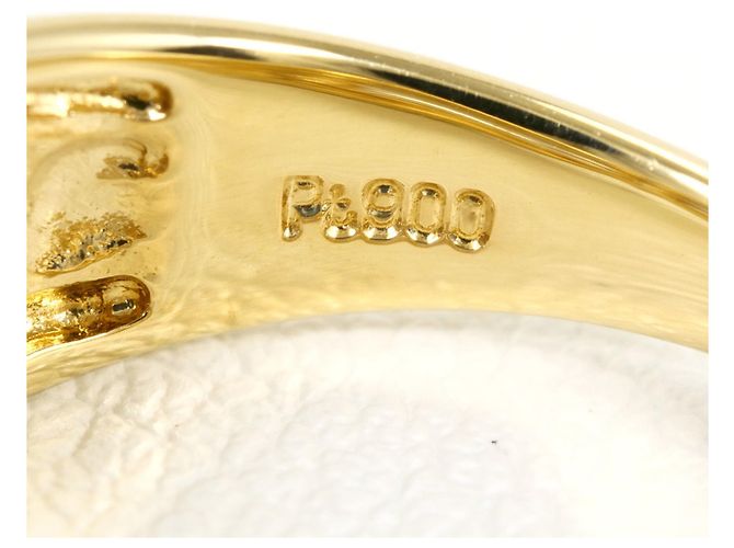Autre Marque Ehering aus PT900 Platin und 18K Gelbgold - Ansicht 6