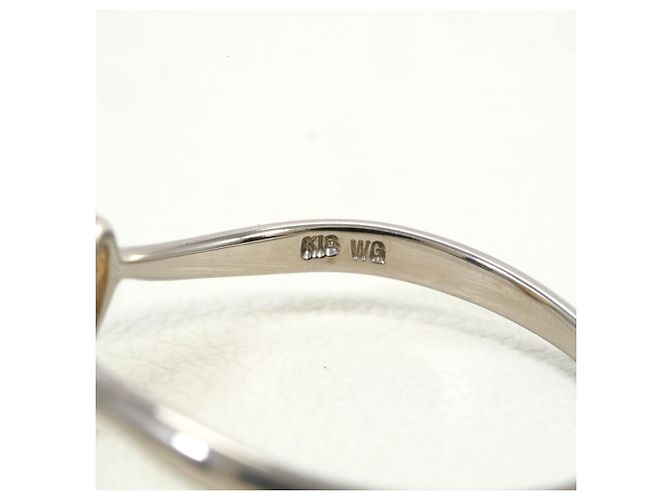 Autre Marque Ringband aus 18K Weißgold mit Opal Golden - Ansicht 5