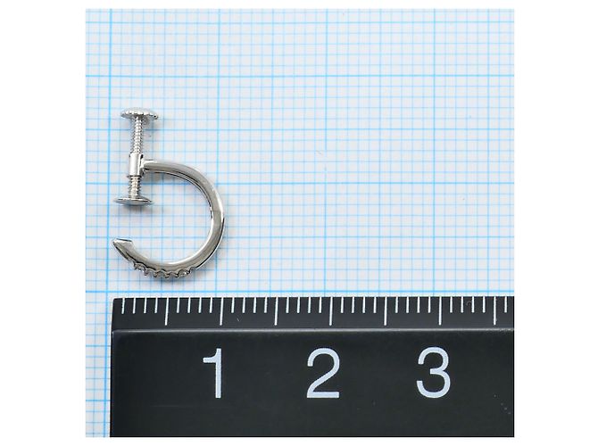 Autre Marque Orecchini a clip in oro bianco 10K e diamanti D'oro - vista 3