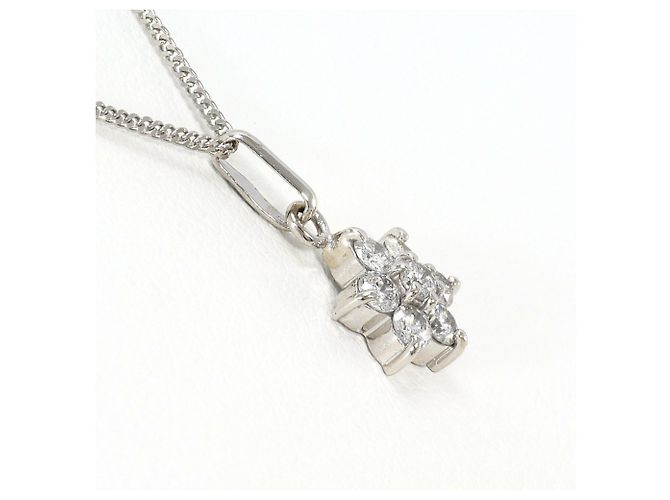 Autre Marque Platin-Halskette mit Diamant-Detail - Ansicht 2