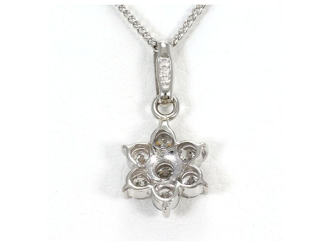 Autre Marque Platin-Halskette mit Diamant-Detail - Ansicht 3