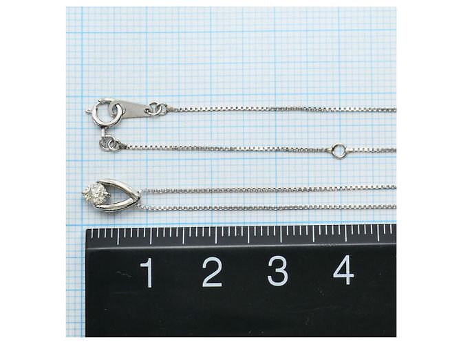 Autre Marque Platin-Diamant-Halskette - Ansicht 4