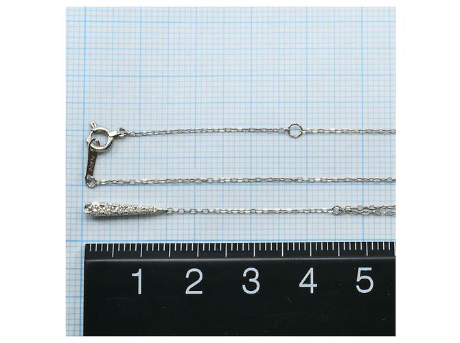 Autre Marque PT900 Platin-Halskette mit Diamant - Ansicht 4