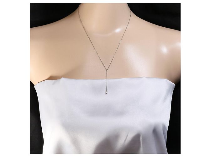 Autre Marque PT900 Platin-Halskette mit Diamant - Ansicht 5