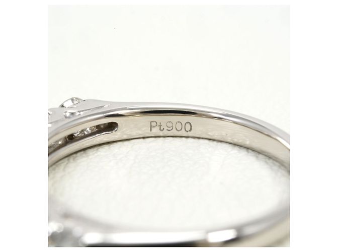 Autre Marque Platin-Ehering mit Diamant - Ansicht 4