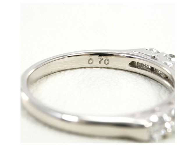 Autre Marque Platin-Ehering mit Diamant - Ansicht 5
