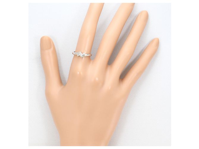 Autre Marque PT900 Platin-Bandring mit Diamant - Ansicht 6