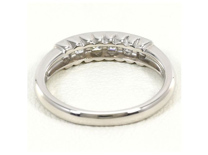 Autre Marque Bague alliance en platine PT900 avec diamant - vue 3