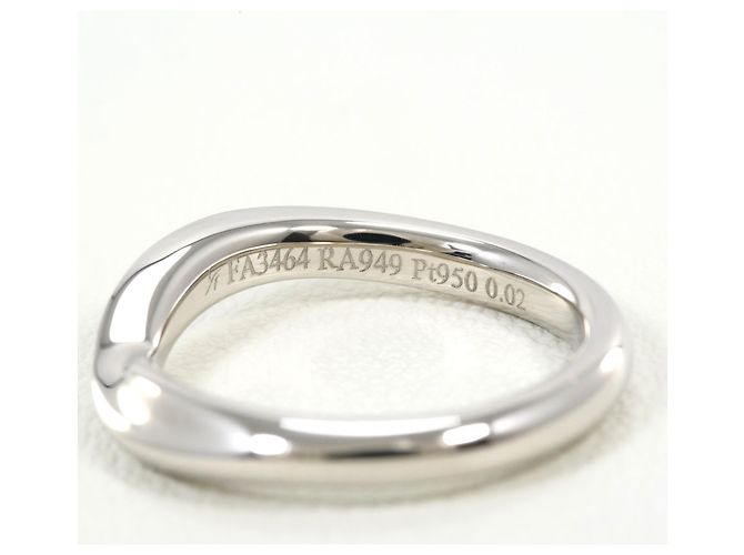 Autre Marque Platinband-Ring PT950 mit Diamant - Ansicht 4