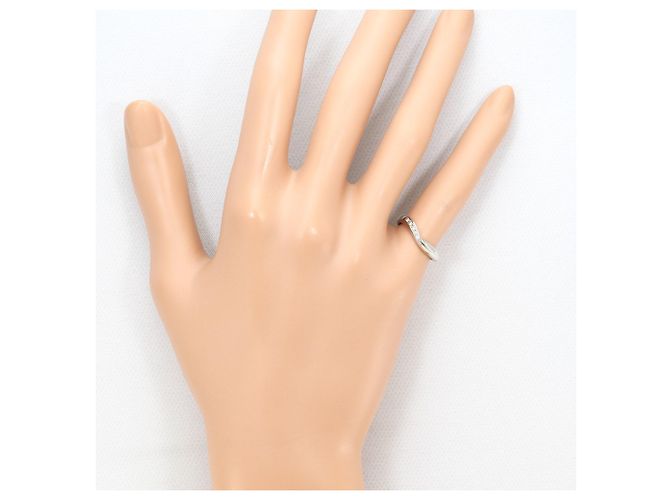 Autre Marque Platinband-Ring PT950 mit Diamant - Ansicht 5