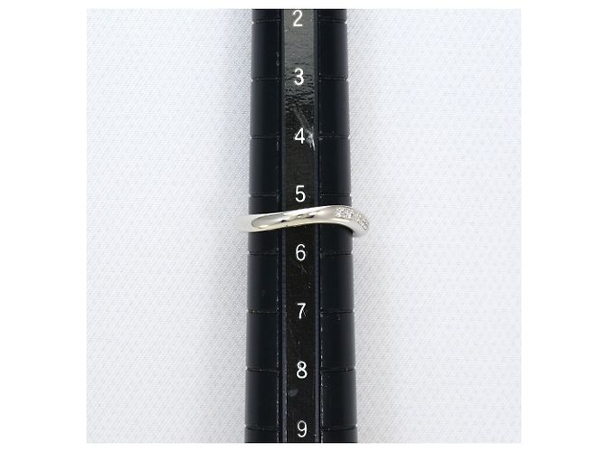 Autre Marque Platinband-Ring PT950 mit Diamant - Ansicht 6