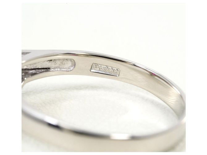 Autre Marque Platinbandring mit Rubin und Diamant - Ansicht 4