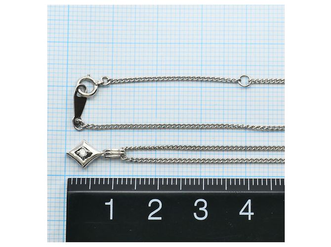 Autre Marque PT900 Platin-Halskette mit Diamant - Ansicht 4