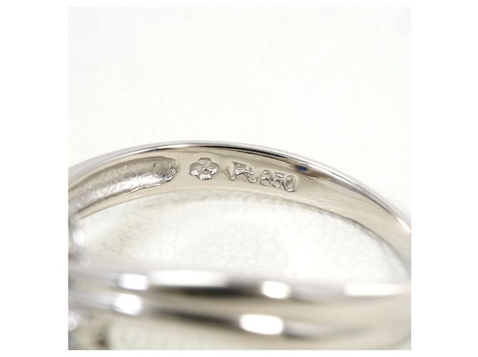 Autre Marque Platinring PT850 mit Saphir und Diamant - Ansicht 4