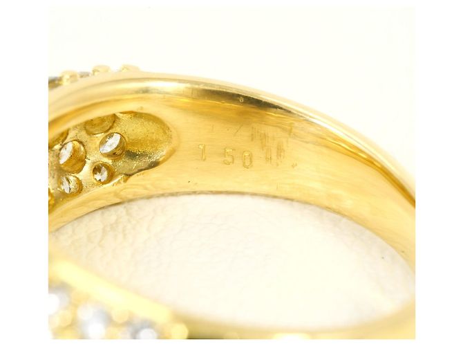 Autre Marque Bandring aus 18K Gelbgold mit Diamant Golden - Ansicht 5