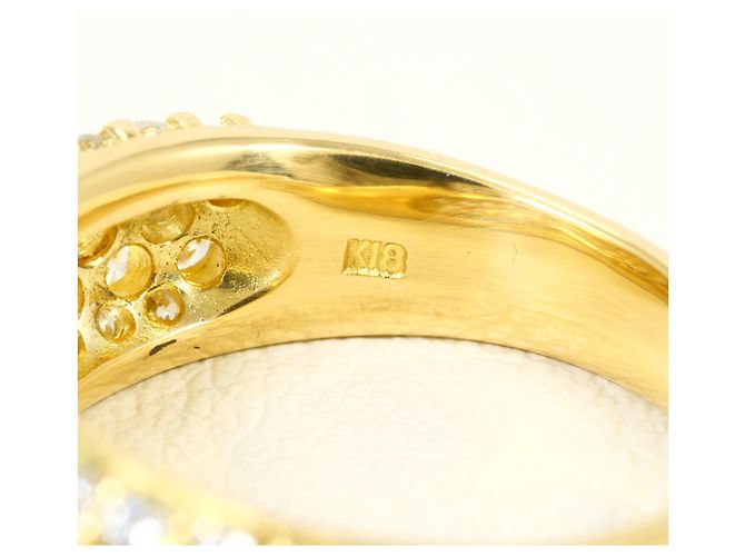 Autre Marque Bandring aus 18K Gelbgold mit Diamant Golden - Ansicht 6
