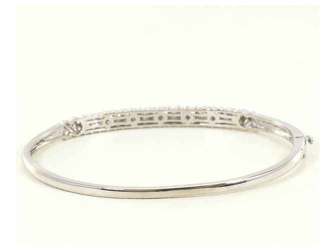 Autre Marque Bangles in platino PT850 con diamanti - vista 3
