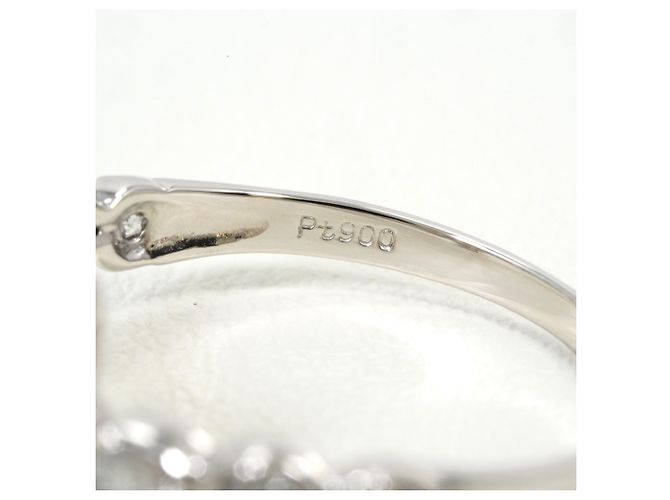 Autre Marque Platin-Ring mit Diamant - Ansicht 4