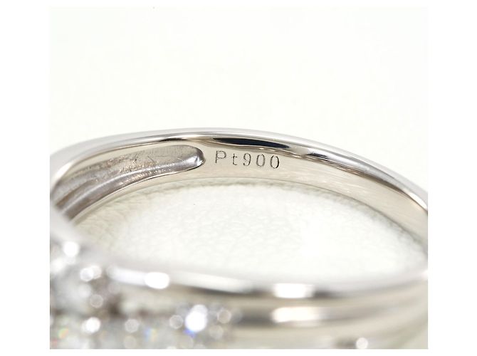 Autre Marque Platin-Ehering mit Diamant - Ansicht 4
