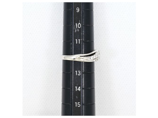 Autre Marque Platin-Ehering mit Diamant - Ansicht 7