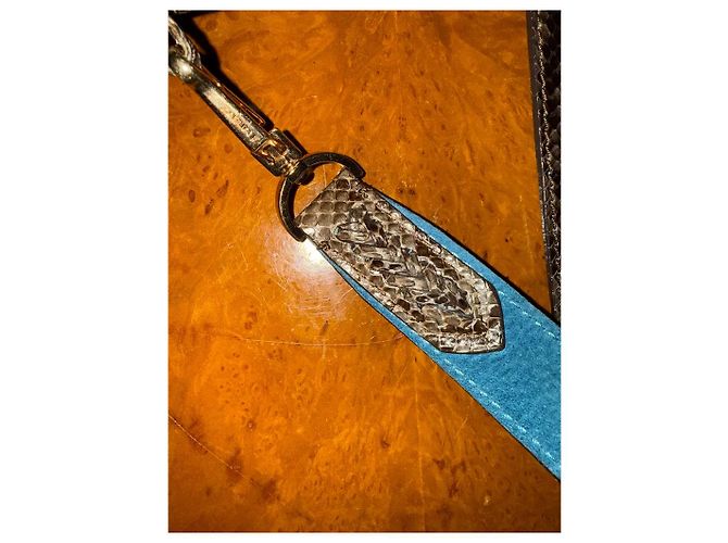 Borsa Hobo Zagliani in Pelle di Pitone Marrone - vista 6