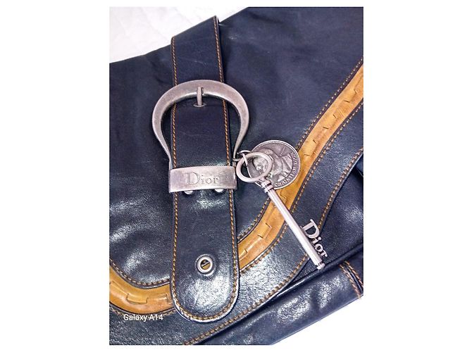 Borsa a tracolla Christian Dior in pelle nera Nero - vista 2