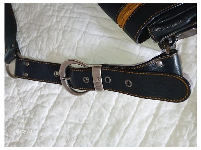 Borsa a tracolla Christian Dior in pelle nera Nero - vista 6