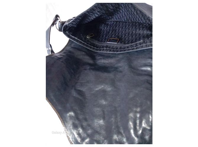 Borsa a tracolla Christian Dior in pelle nera Nero - vista 7