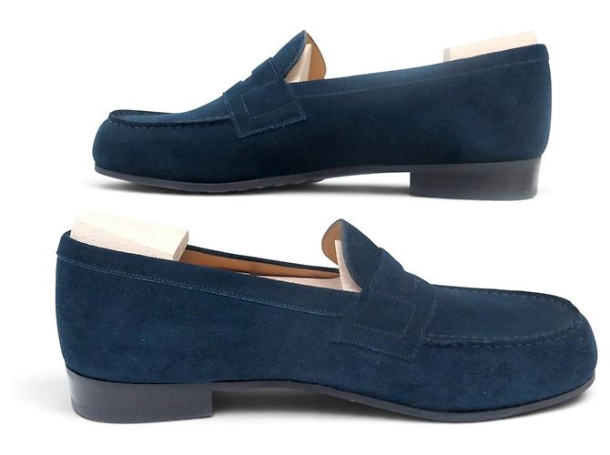 NEUE JM WESTON 180 LOAFER SPECIAL ORDER 9D 42 SCHUHSPANNER Marineblau - Ansicht 2