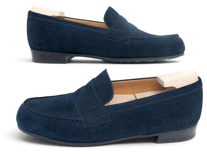 NEUE JM WESTON 180 LOAFER SPECIAL ORDER 9D 42 SCHUHSPANNER Marineblau - Ansicht 3