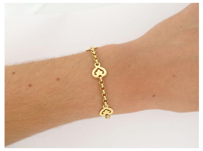 BRACCIALE O.J. PERRIN LEGENDES COEUR LE04-17 16CM ORO GIALLO 18K 9.6GR BANGLE D'oro - vista 10