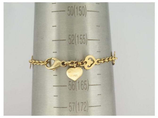 BRACCIALE O.J. PERRIN LEGENDES COEUR LE04-17 16CM ORO GIALLO 18K 9.6GR BANGLE D'oro - vista 9