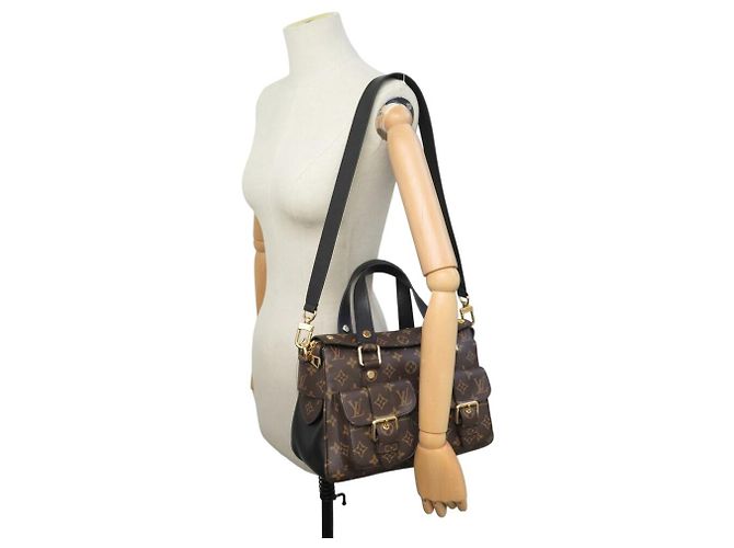 NUOVO LOUIS VUITTON MANHATTAN PM TOILE MONOGRAM M44207 HAND BAG Marrone - vista 7