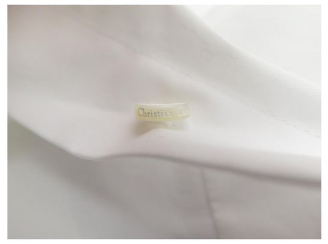 NUEVA CAMISA DIOR ABEILLE LOGO CD 1U1B27A3581 40 M CAMISA DE ALGODÓN BLANCA Blanco - vista 11