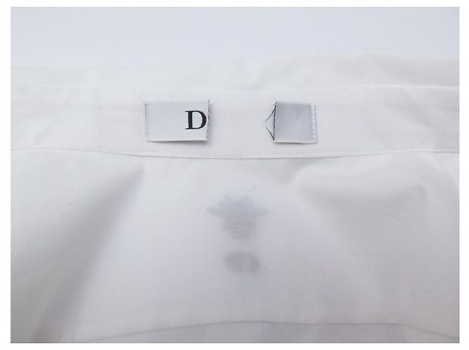 NUEVA CAMISA DIOR ABEILLE LOGO CD 1U1B27A3581 40 M CAMISA DE ALGODÓN BLANCA Blanco - vista 9