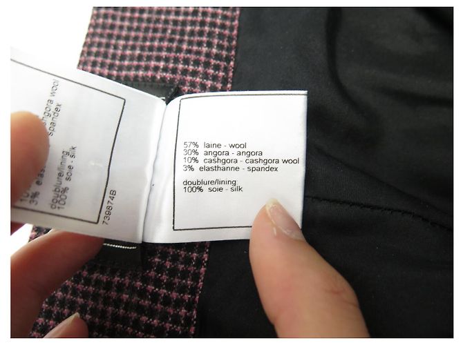 NEW CHANEL TWEED PANTS T38 CC LOGO BUTTONS PURPLE WOOL PANTS - view 8