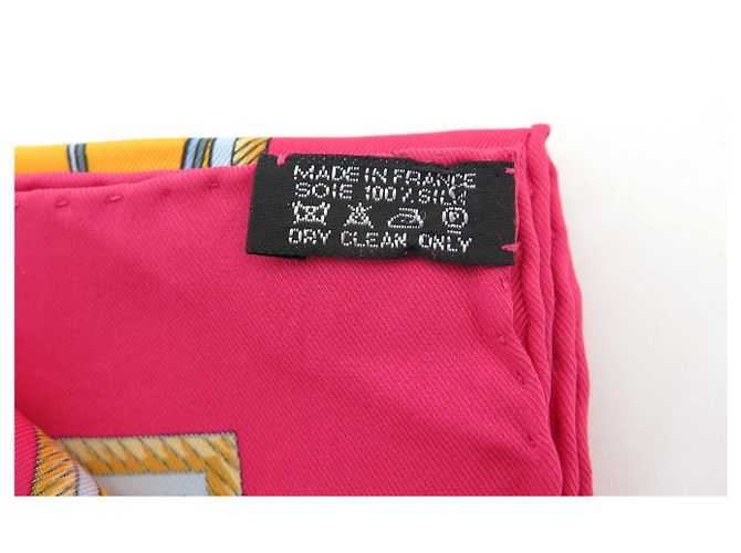 Hermès NEU HERMES LES VOITURES A TRANSFORMATION CARRE 70 SEIDENTUCHEL Pink - Ansicht 10