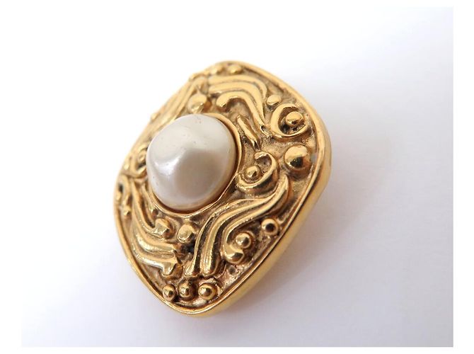VINTAGE CHANEL BAROCK-OHRRINGE MIT GOLDENEN PERLEN 1990 1991 - Ansicht 8